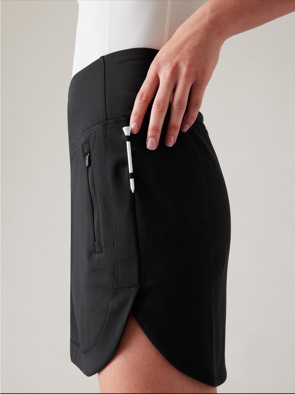 Athleta Fairway High Rise Golf Skort 16” Black Size S